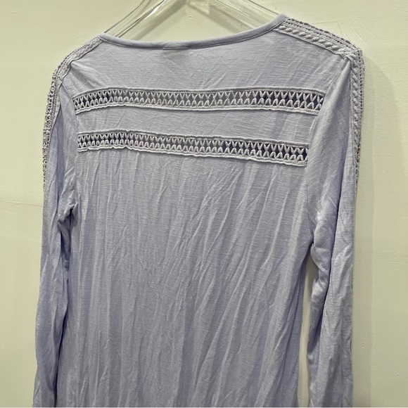 Anthropologie Deletta Embroidered Long Sleeve Top Longline Medium - Picture 9 of 9